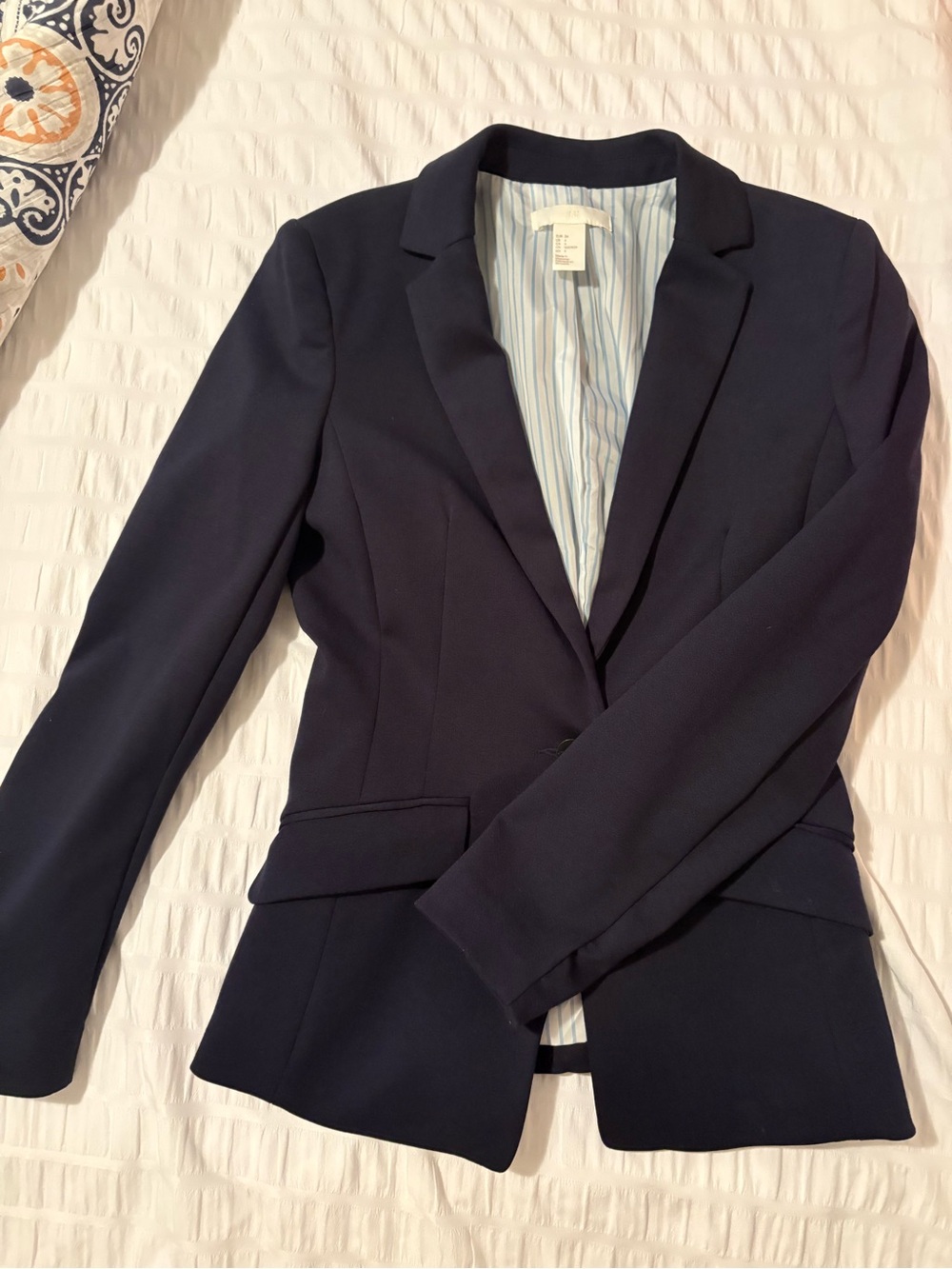 Women's Navy Tailored Blazer - H&M